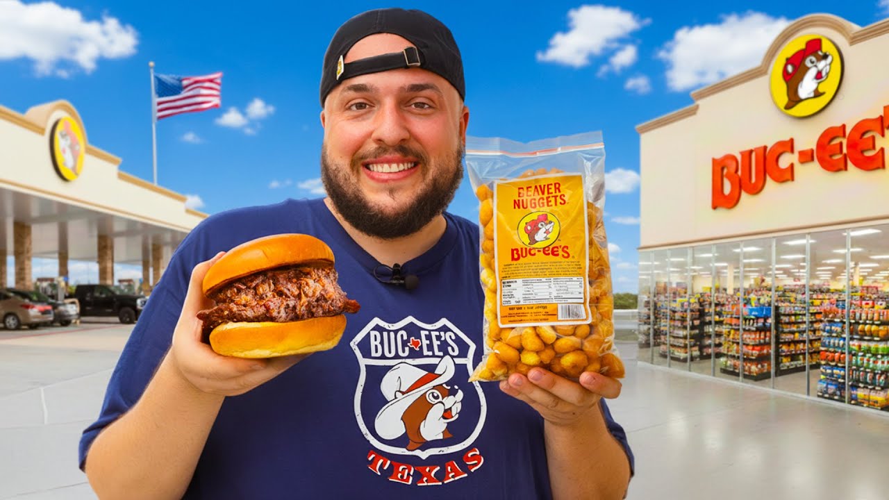 YouTube post by @Reeze for Revolut. Caption reads: I eat everything at the BIGGEST GAS STATION in the....