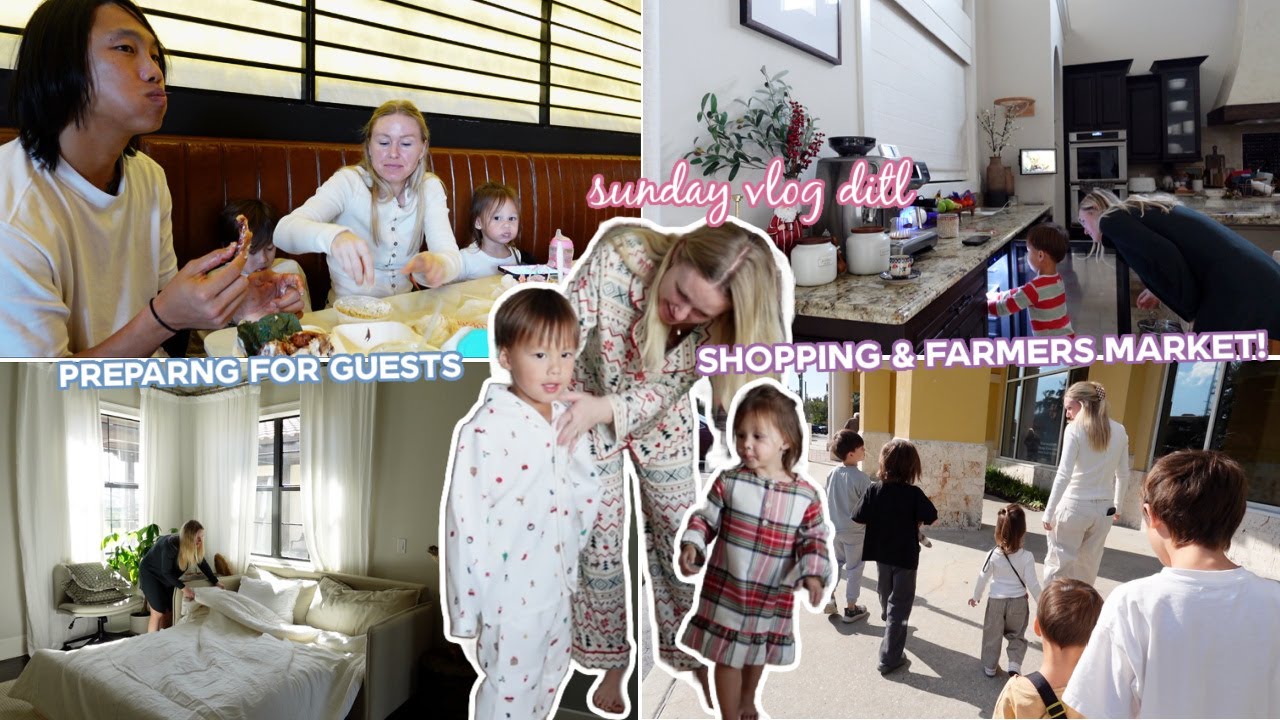 YouTube post by @kkandbabyj for Quince. Caption reads: PREPARING FOR GUESTS, SHOPPING & SUNDAY OUT AS A....