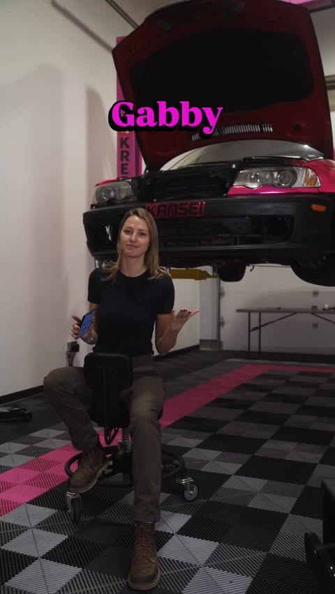 Instagram post by @gabby_downing for carVertical. Caption reads: Every car has a story! Use @carvertical_com to....