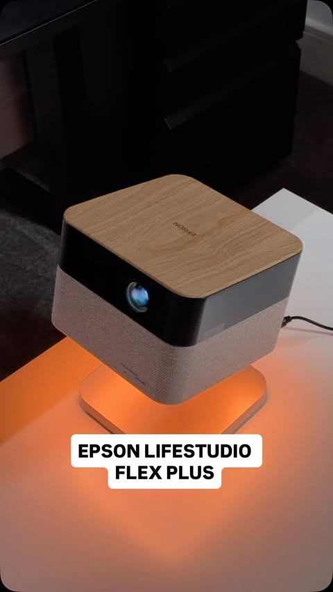 Instagram post by @tocbtech for Epson. Caption reads: [...] This portable smart projector from Epson has....