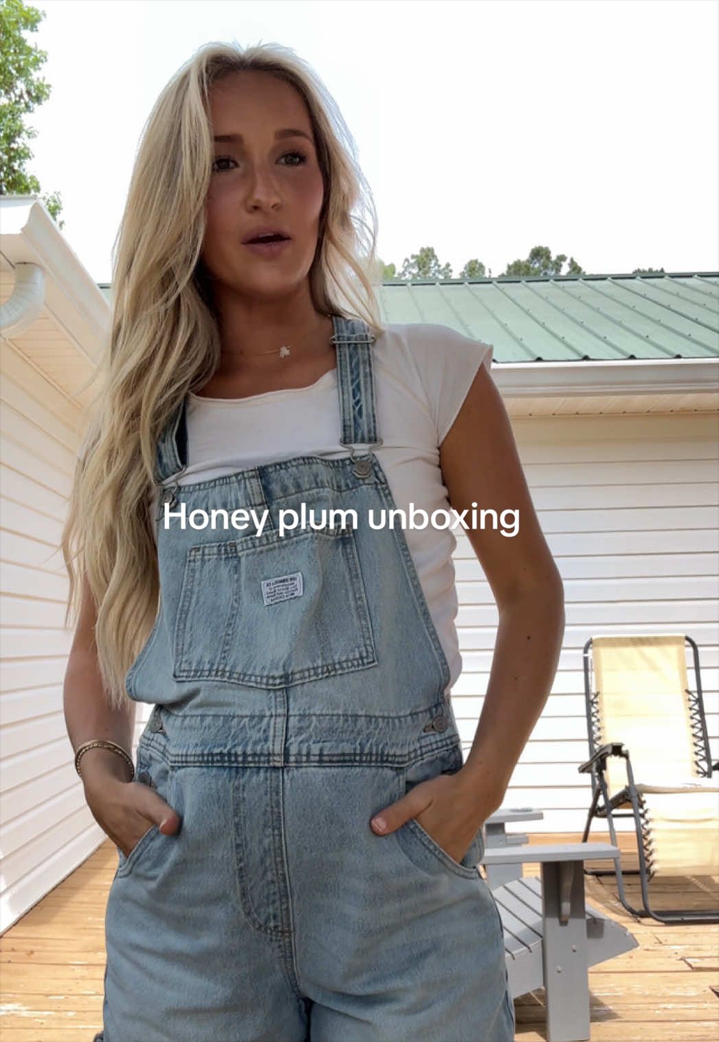 TikTok post by @lydiakathleen1 for HoneyPlum Clothing. Caption reads: [...] for!! 👙💛 Bring on the sunshine @HoneyPlum....