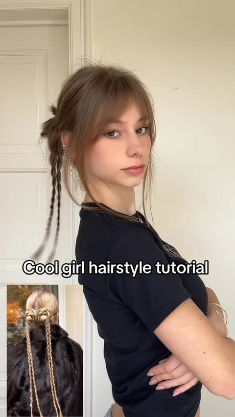 Instagram post by @call.me.robine for In Print We Trust. Caption reads: [...] hairstyle!! Shirt from @inprintwetrust.co....