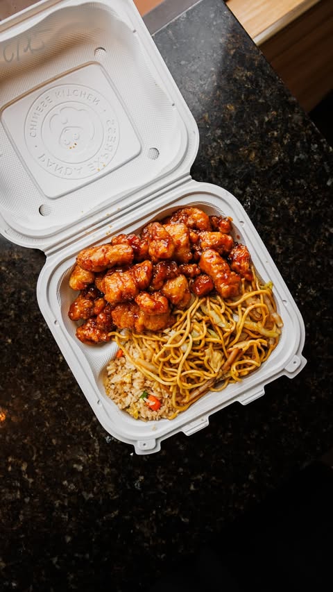 Instagram post by @hungryinla for Panda Express. Caption reads: [...] ordering the same thing from....