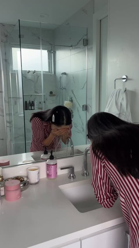 Instagram post by @arina.negishi for Tommy John. Caption reads: Quick morning wellness routine as a 36 year old....