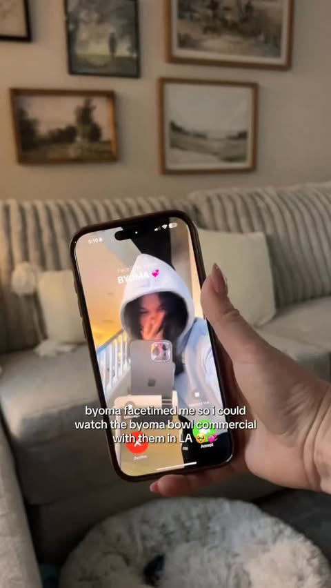 Instagram post by @kristynhoffman for BYOMA. Caption reads: hi I’ve been crying all day. @byoma thank you for....