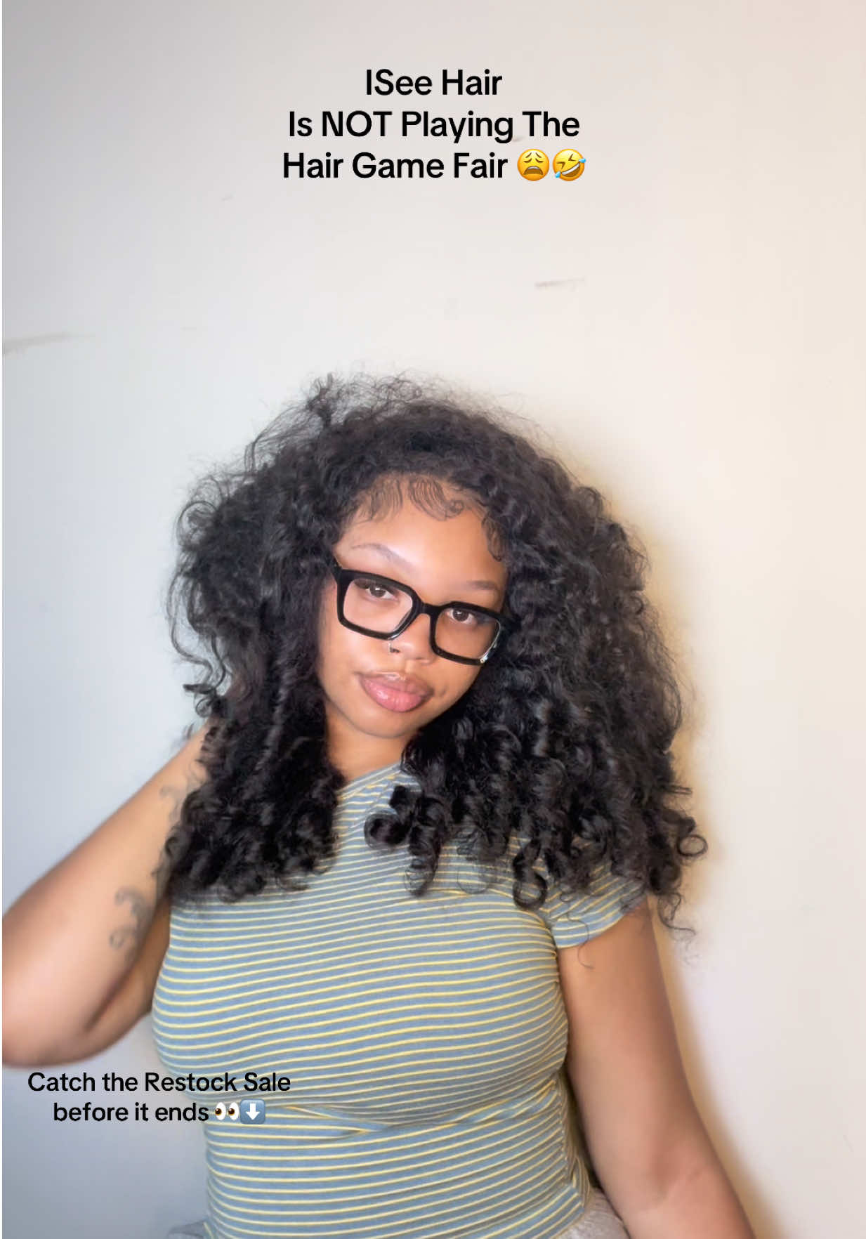 TikTok post by @fitforamill for iseehair. Caption reads: I’m not gone tell yall again! A good half wig is....