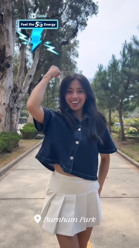 Instagram post by @gwyneeeth_ for Globe Telecom. Caption reads: This is your sign to join the 5G EnergyTok ⚡....