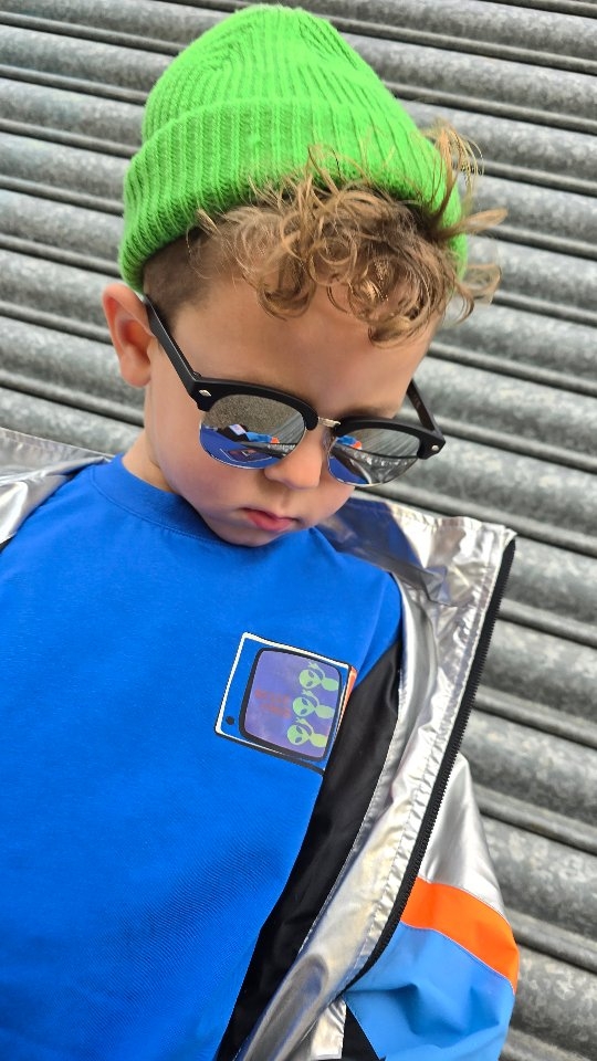 Instagram post by @mummy_and_carter_21 for Happy Socks. Caption reads: Your style, your story 👽 
@shein_kids....