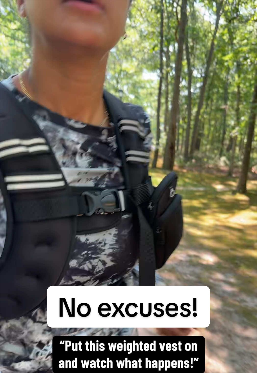 TikTok post by @carollynndesigns for Zelus Fitness. Caption reads: [...] #walking #noexcuses #dealsforyoudays @ZELUS....