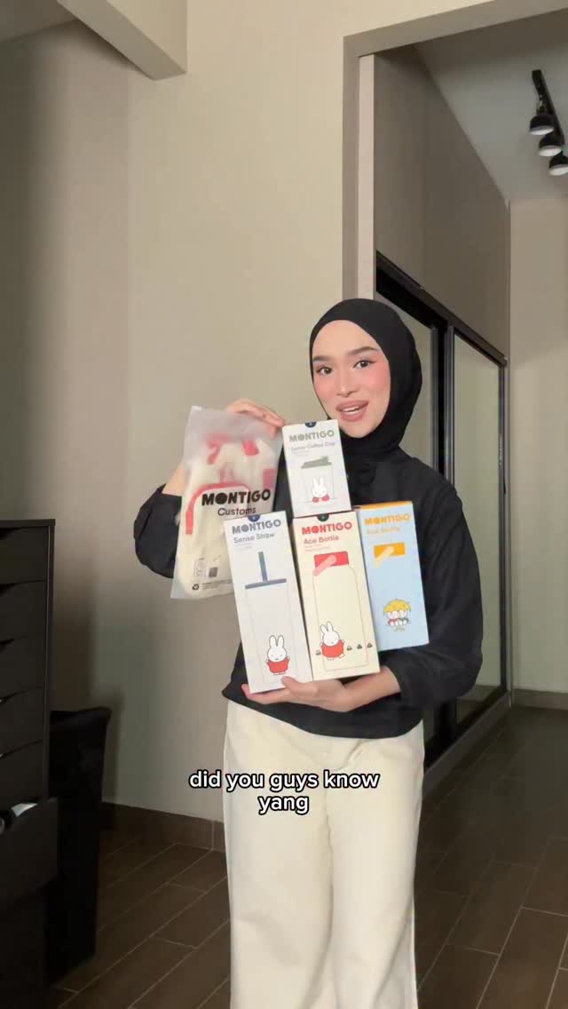 Instagram post by @sofeashra for MONTIGO. Caption reads: unboxing @shopmontigo’s latest collab with....