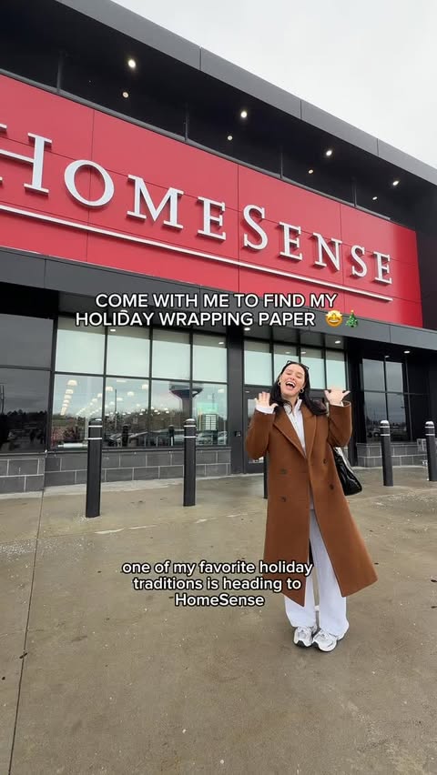 Instagram post by @natdoumkos for HomeSense. Caption reads: #ad Come with me to @HomeSenseCanada to pick out....