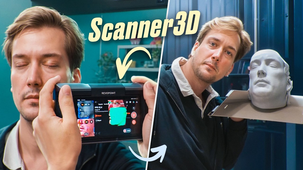 YouTube post by @lesfrerespoulain for Thingiverse. Caption reads: A 3D scanner... Perfect? ​​[Miraco PLUS].