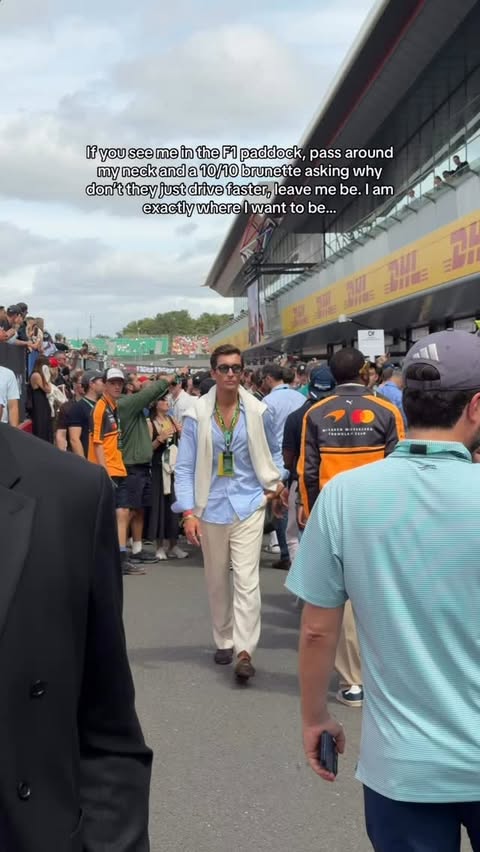 Instagram post by @williamjwade for Visit Qatar. Caption reads: In my element here @visitqatar ad #silverstone #F1.