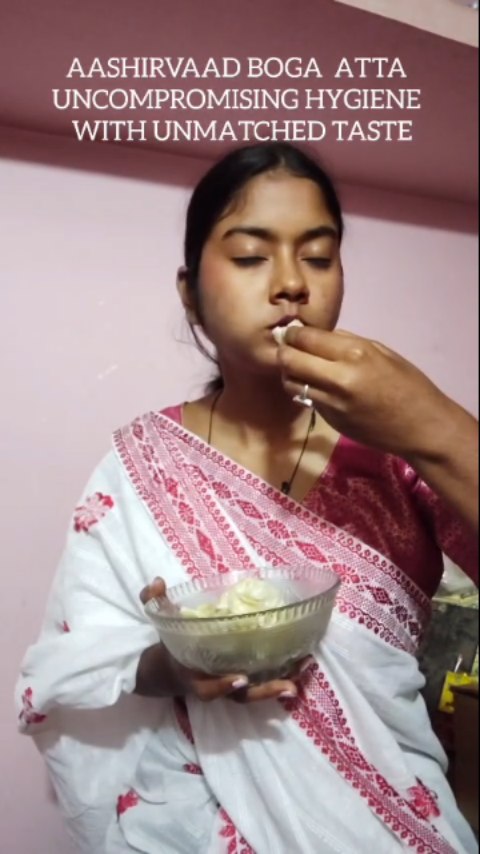 Instagram post by @riya.dekaa2 for Aashirvaad. Caption reads: [...] a compromise on taste or quality! With....