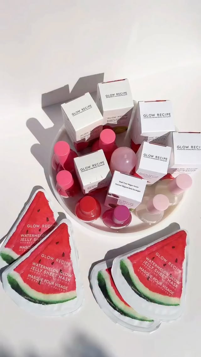 Instagram post by @beautybanchanwithchristykim for Glow Recipe. Caption reads: [...] and restocks! ♻️ I first fell for Glow....