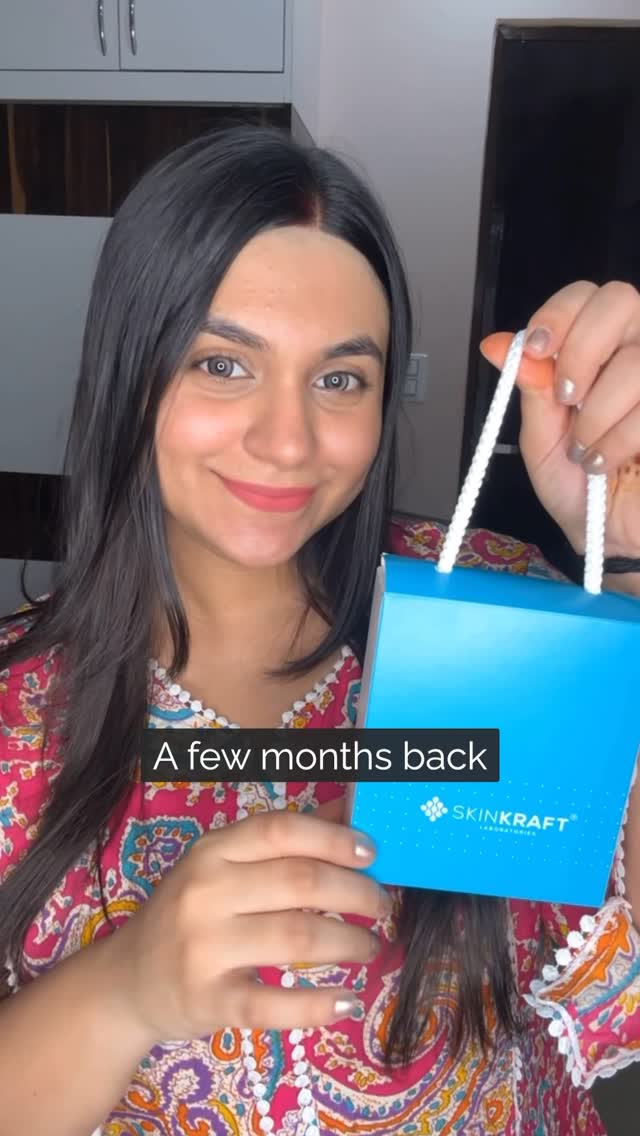 Instagram post by @mitalimalyan for SkinKraft. Caption reads: Skinkraft is customized skincare.....