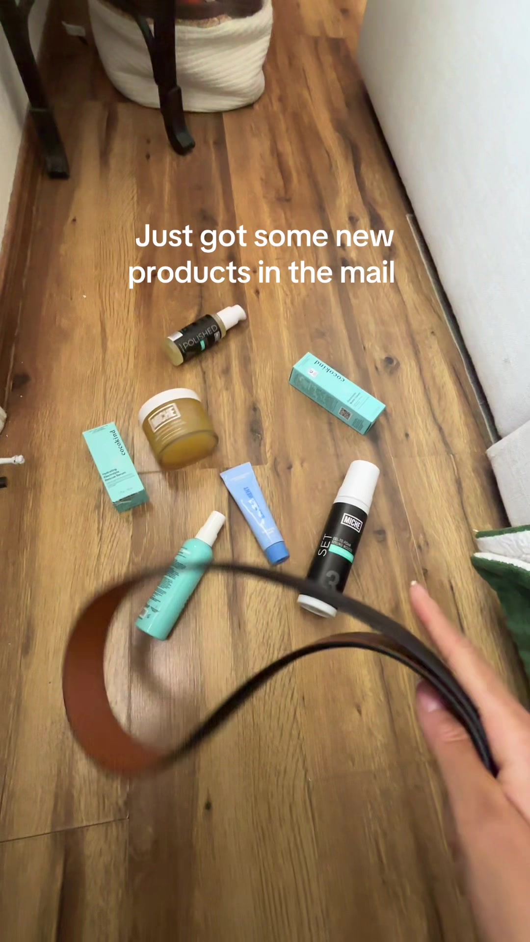 TikTok post by @amorenasia for Experiment Beauty. Caption reads: [...] some new goodies from @cocokind @Experiment....