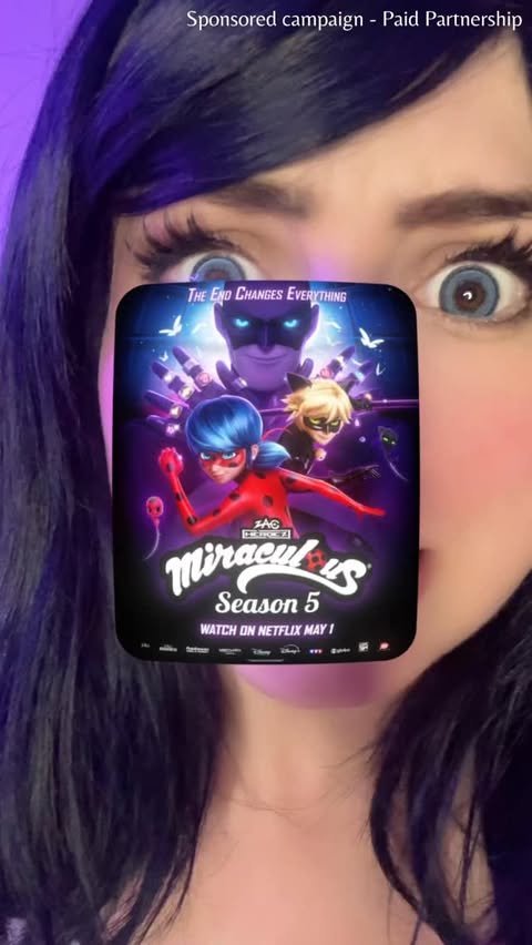 Instagram post by @starseed_ for Miraculous Ladybug. Caption reads: Now on Netflix!! 😍 What are u waiting for?! Thank....
