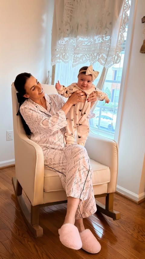 Instagram post by @_alicia.bianca_ for Delta Children. Caption reads: Loving our Hanover Rocking Chair from....