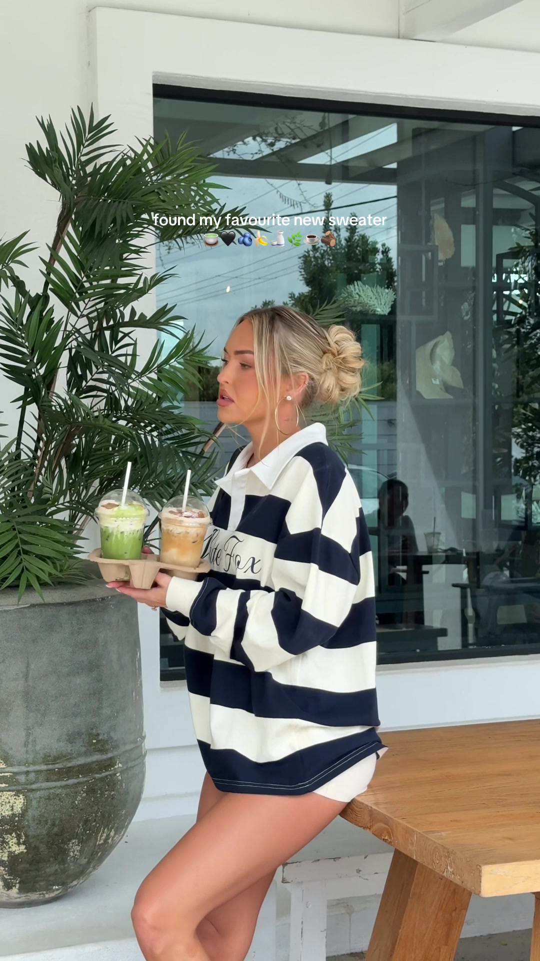 TikTok post by @tahliaskaines for White Fox Boutique. Caption reads: [...] australia 🫐🍵 wearing @White Fox Boutique....