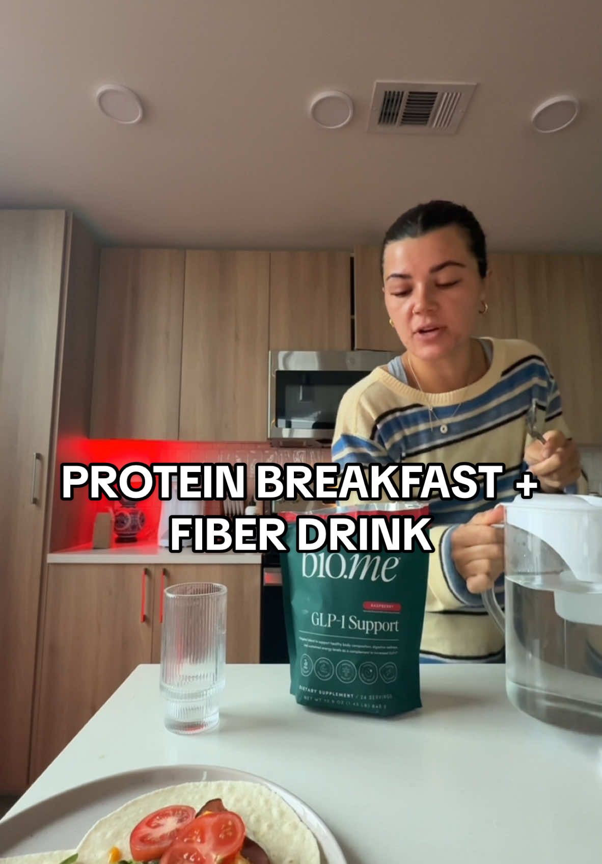 TikTok post by @liv.ingwell for Bio.me. Caption reads: [...] repeat and have our breakfast tacos +....