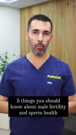Instagram post by @the.ivf.warrior for Popstar Labs. Caption reads: [...] Dr. Joshua Gonzalez, co-founder of....