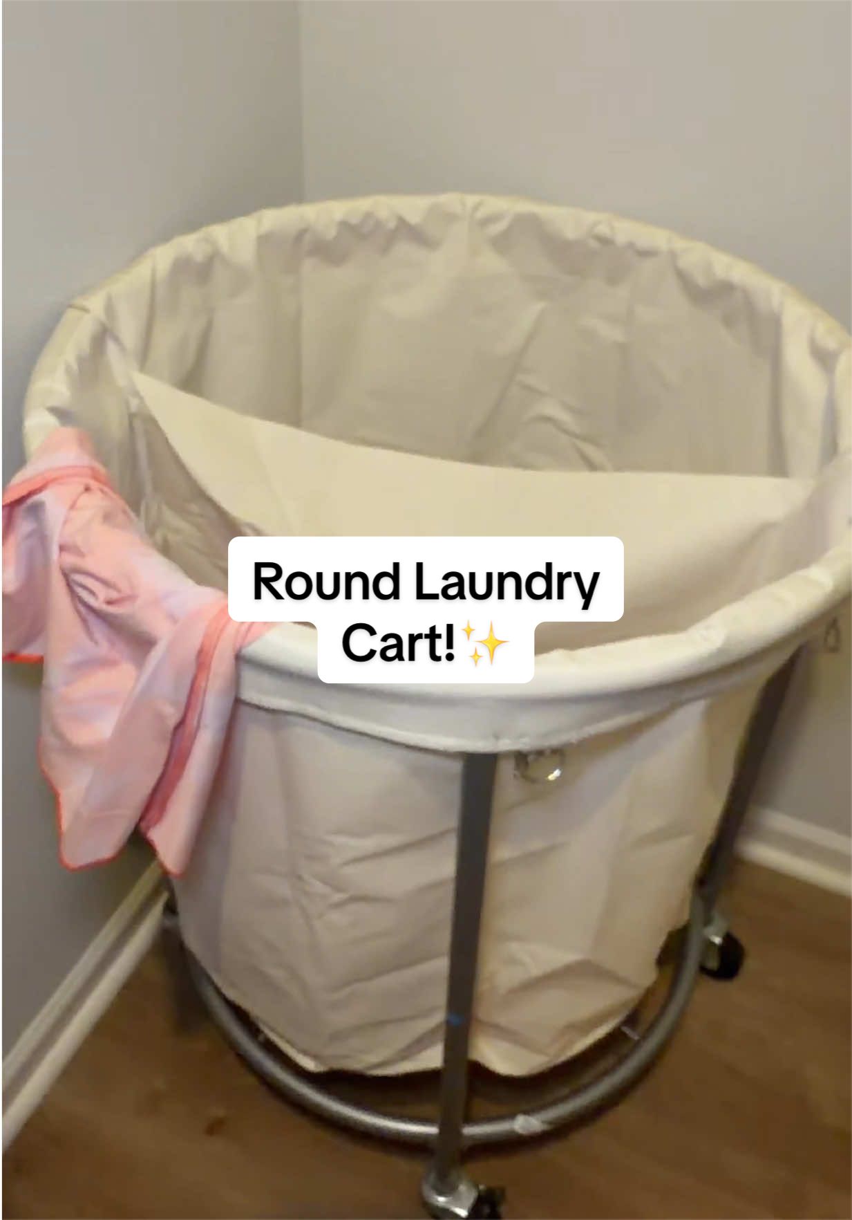 TikTok post by @southerly.co for Songmics. Caption reads: This rolling laundry basket from @@SONGMICS....