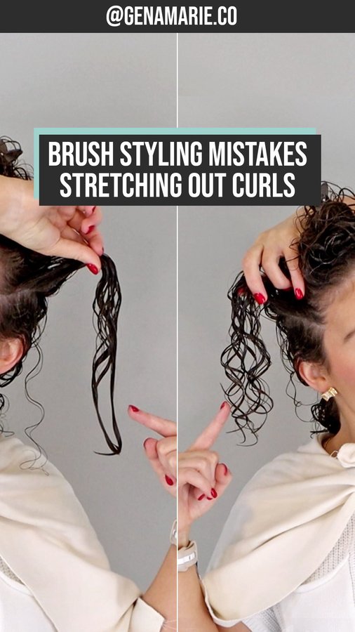 Instagram post by @genamarie.co for Tangle Teezer. Caption reads: Drop LINKS below for my brush + step-by-step....