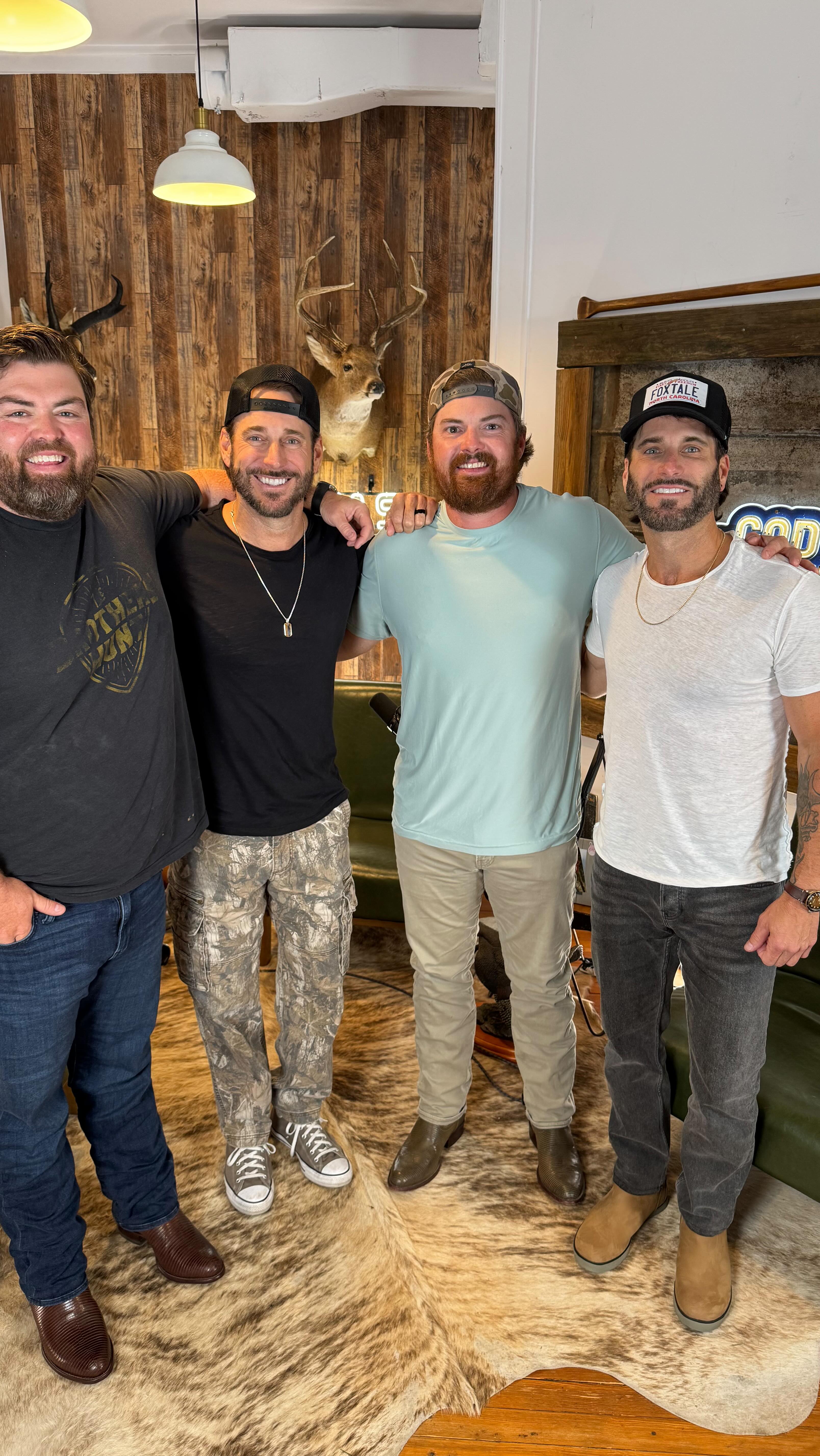 Instagram post by @thegodscountrypodcast for Tecovas. Caption reads: Another week, another BROPOD with our brothers....