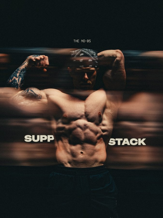 Instagram post by @perkfitt for Kaged. Caption reads: The No Bullsh*t Supplement Stack 📚

First, you....