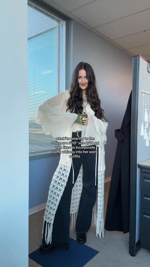 Instagram post by @alayna_mrk for Cider. Caption reads: [...] bell sleeves for the win always! blouse is....