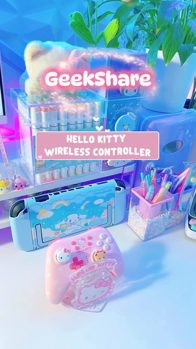 Instagram post by @saachandesu for GeekShare. Caption reads: [...] Hello Kitty design is too cute🫶✨....