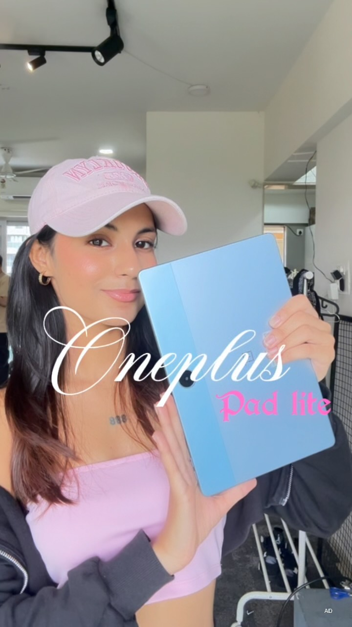 Instagram post by @tiyaifyk for OnePlus India. Caption reads: Perfect for cheating during online classes....