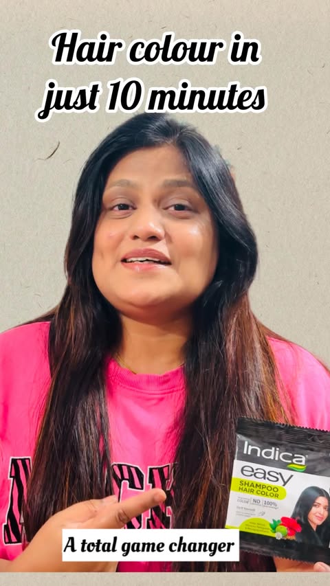 Instagram post by @gigglesandsnickers for Indica Hair Color. Caption reads: [...] Color Shampoo, Easy Hair Color, Indica Hair....