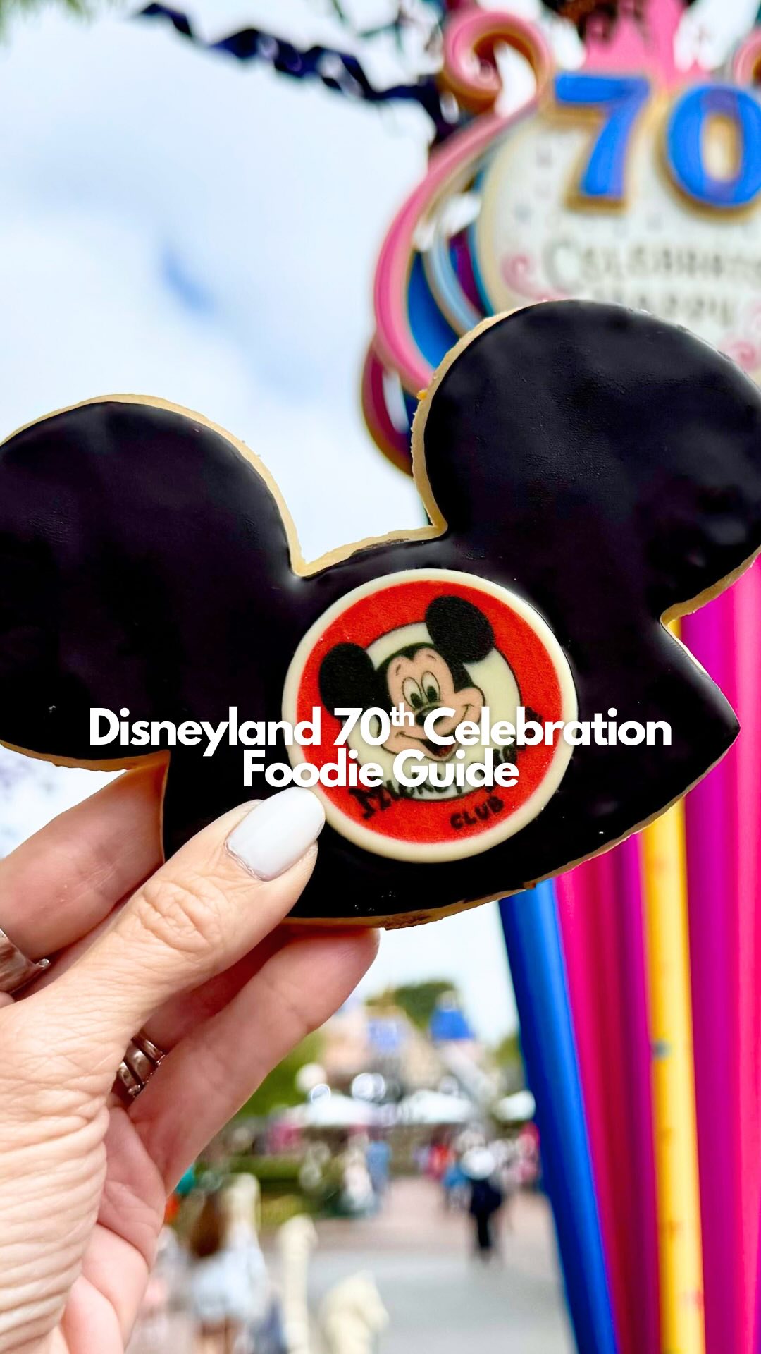 Instagram post by @mickeyvisit for Visit Anaheim. Caption reads: 😍✨Giving you the BEST new Disneyland 70th treats....