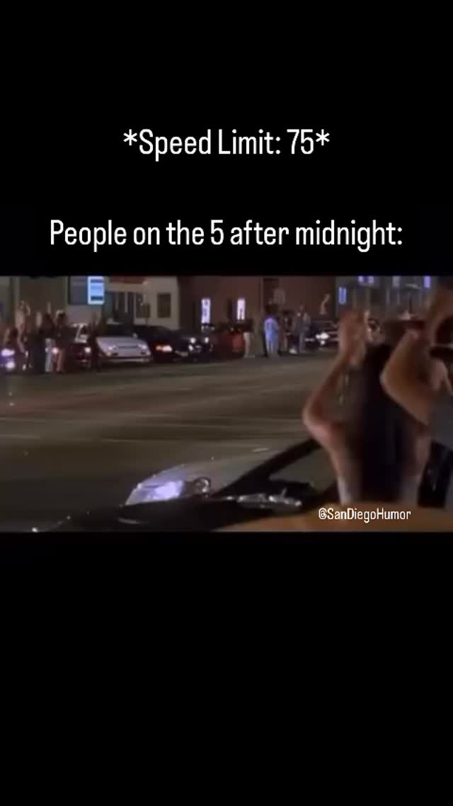Instagram post by @sandiegohumor for James Helm. Caption reads: #ad the 5 can be crazy at night.. if you’ve been....
