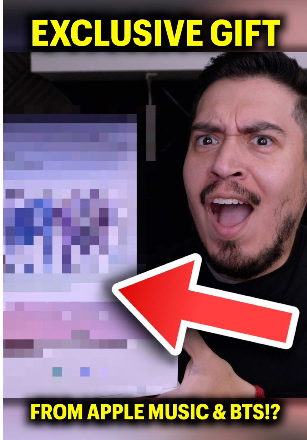 TikTok post by @joseochoatv for Apple Music. Caption reads: BTS and Apple Music sent me a gift!  To celebrate....