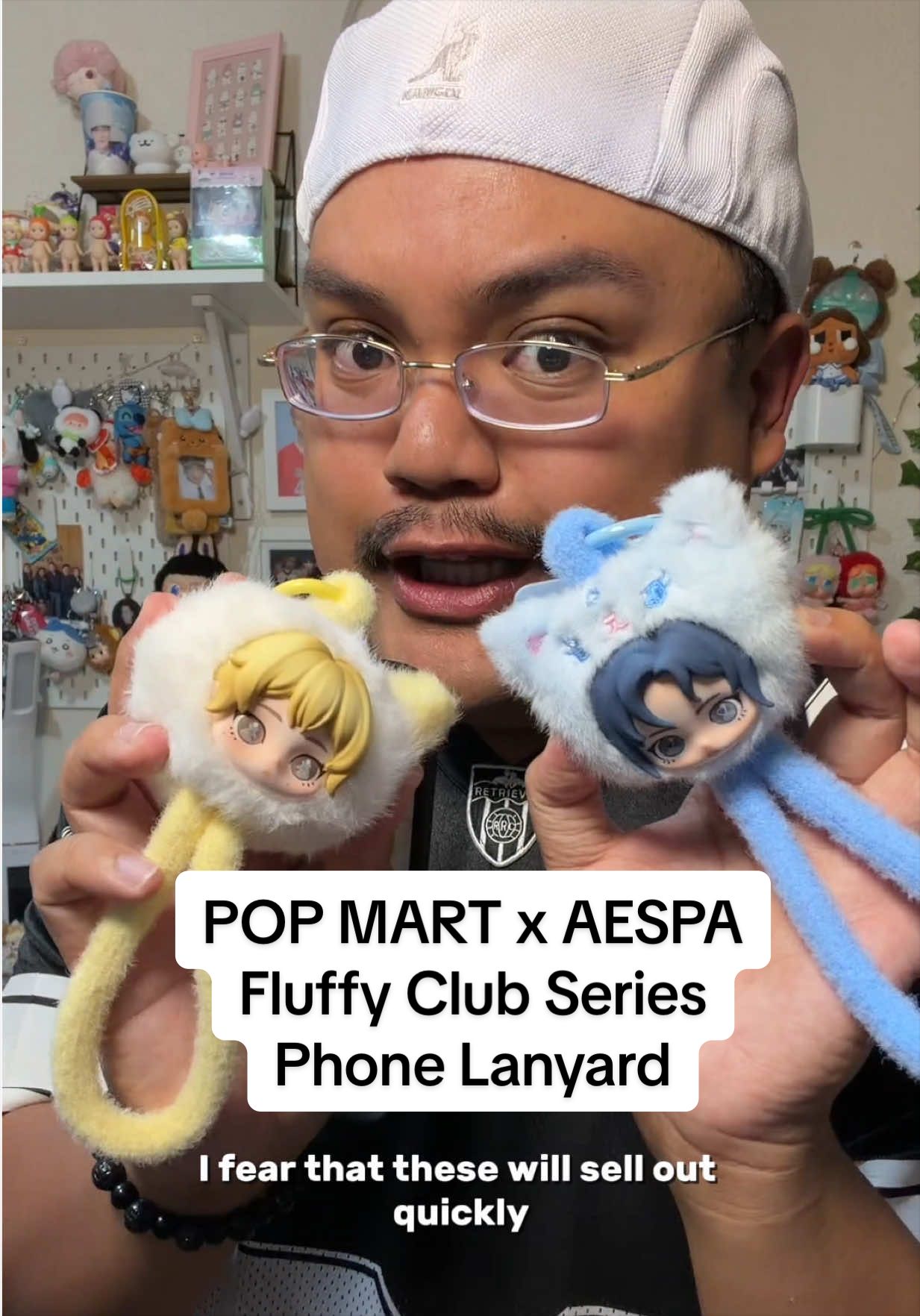 TikTok post by @reeeiner for POP MART US Localshop. Caption reads: Okay, now I need Giselle and Ningning 👀💗 These....