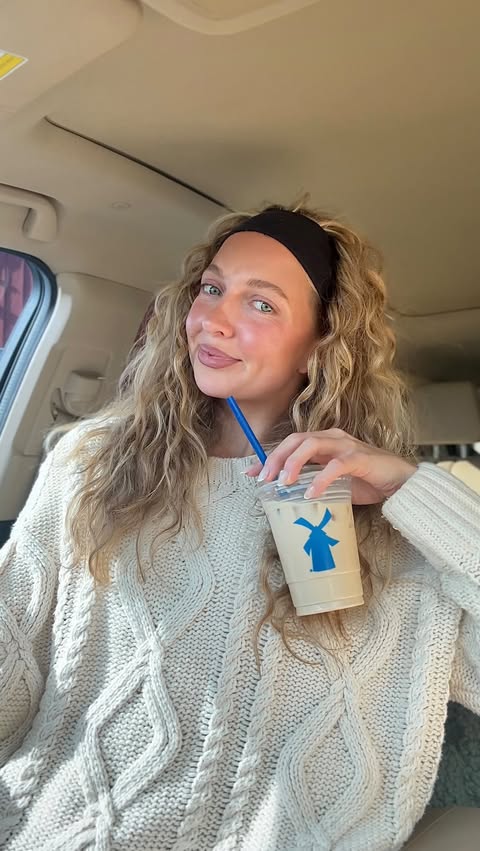 Instagram post by @jennibrhodes for Dutch Bros Coffee. Caption reads: drive thru coffee run at @dutchbroscoffee ☕🍯....