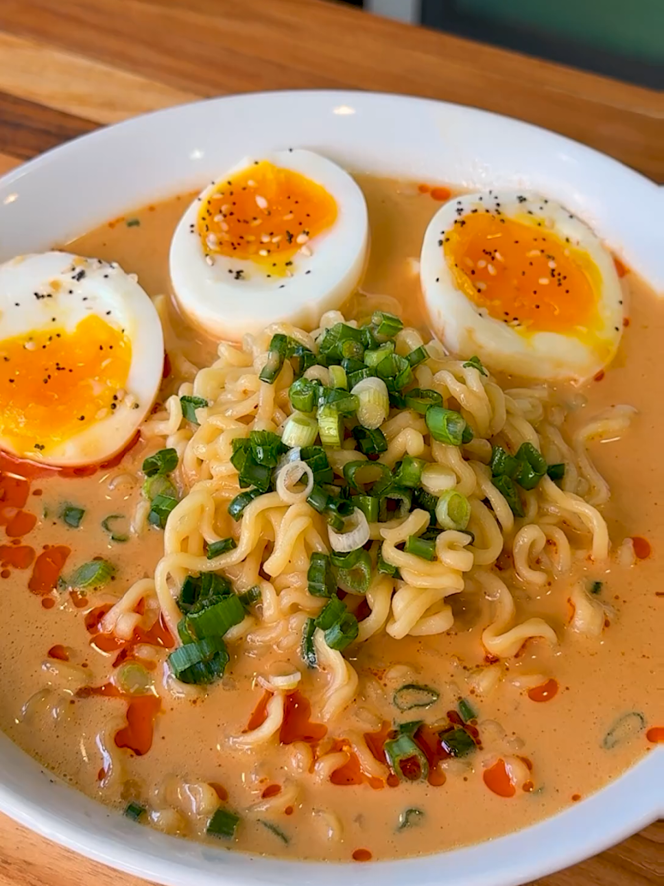 TikTok post by @lov.kari for Nongshim America. Caption reads: #ad My Favorite Ramyun 😋 I turned @Nongshim USA....