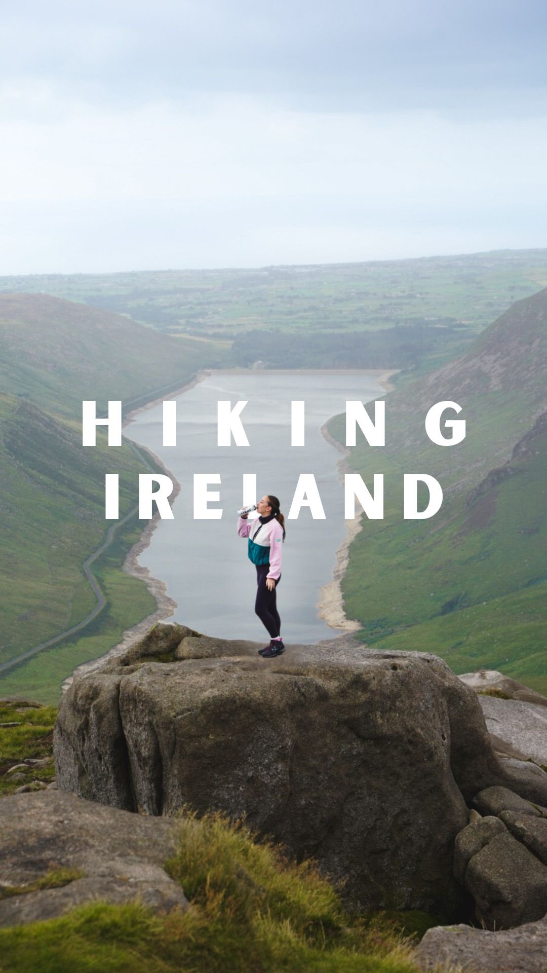 Instagram post by @niamhxtravels for Huel. Caption reads: #AD | Another beginner friendly hike in Ireland....