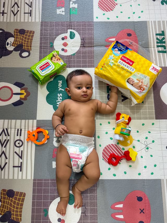 Instagram post by @foodie_actor_engineer for Babyhug. Caption reads: #collaboration with @babyhug @firstcryindia....