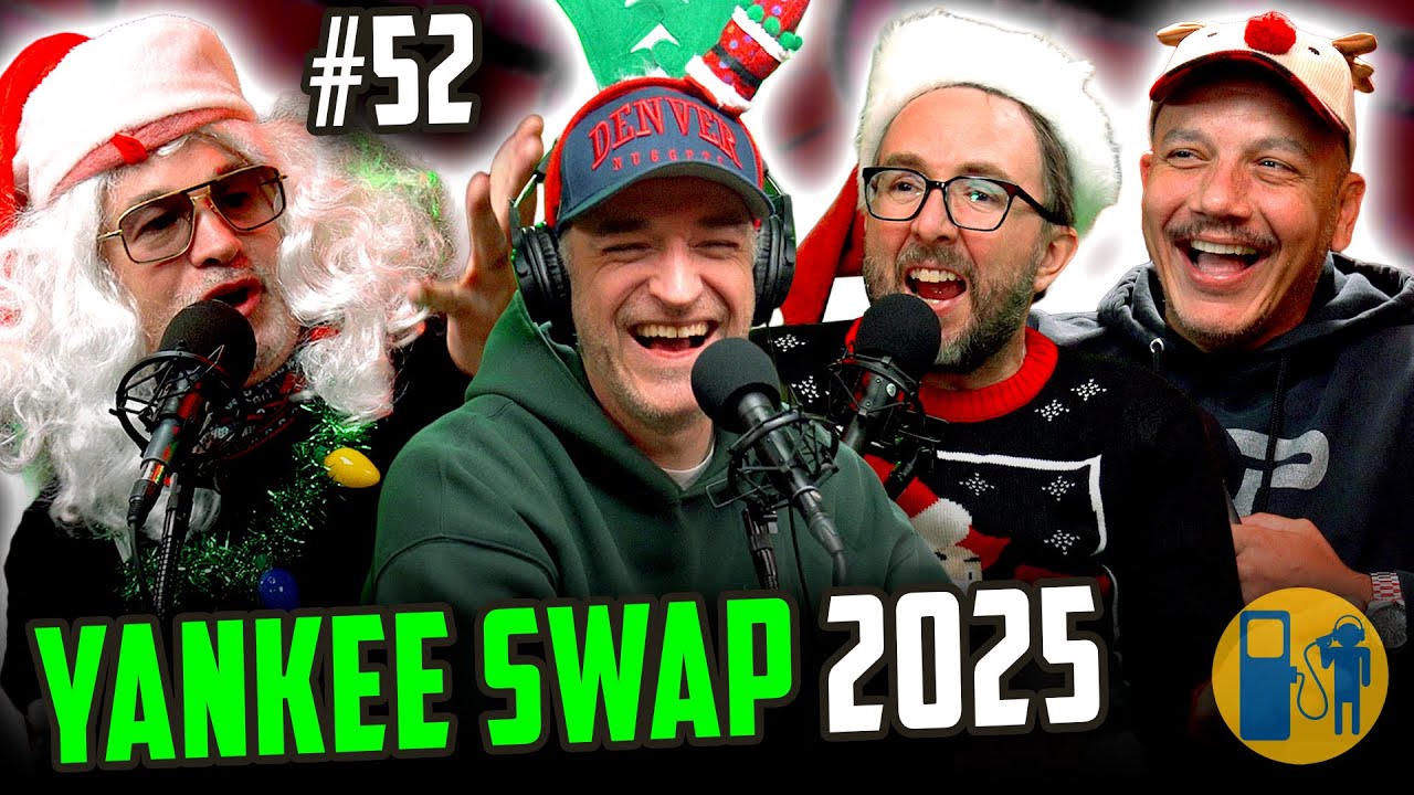 YouTube post by @TheRegzShow for PrizePicks. Caption reads: Yankee Swap 2025 | The Regz w/ Robert Kelly, Dan....