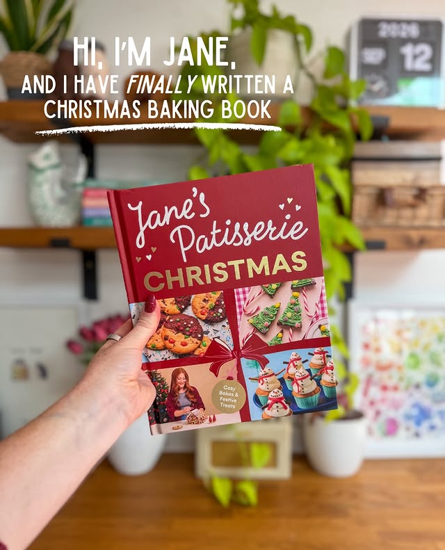 Instagram post by @janespatisserie for Penguin Books. Caption reads: Jane’s Patisserie Christmas… my sixth book 🥹❄️📕....