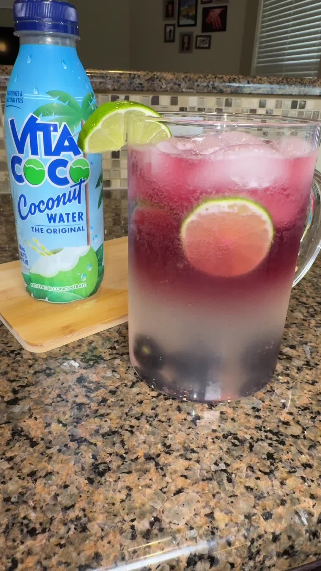 TikTok post by @yessigill for Vita Coco. Caption reads: [...] water but make it extra with @Vita Coco....