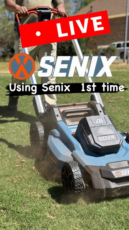 Instagram post by @bermudagrasscentral for SENIX Tools. Caption reads: [...] video, real life testing of this new....