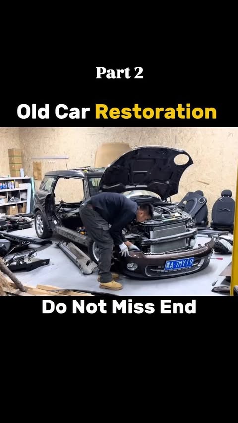 Instagram post by @justfixityt for BMW. Caption reads: Part 2: “A Forgotten BMW Gets the Restoration It....