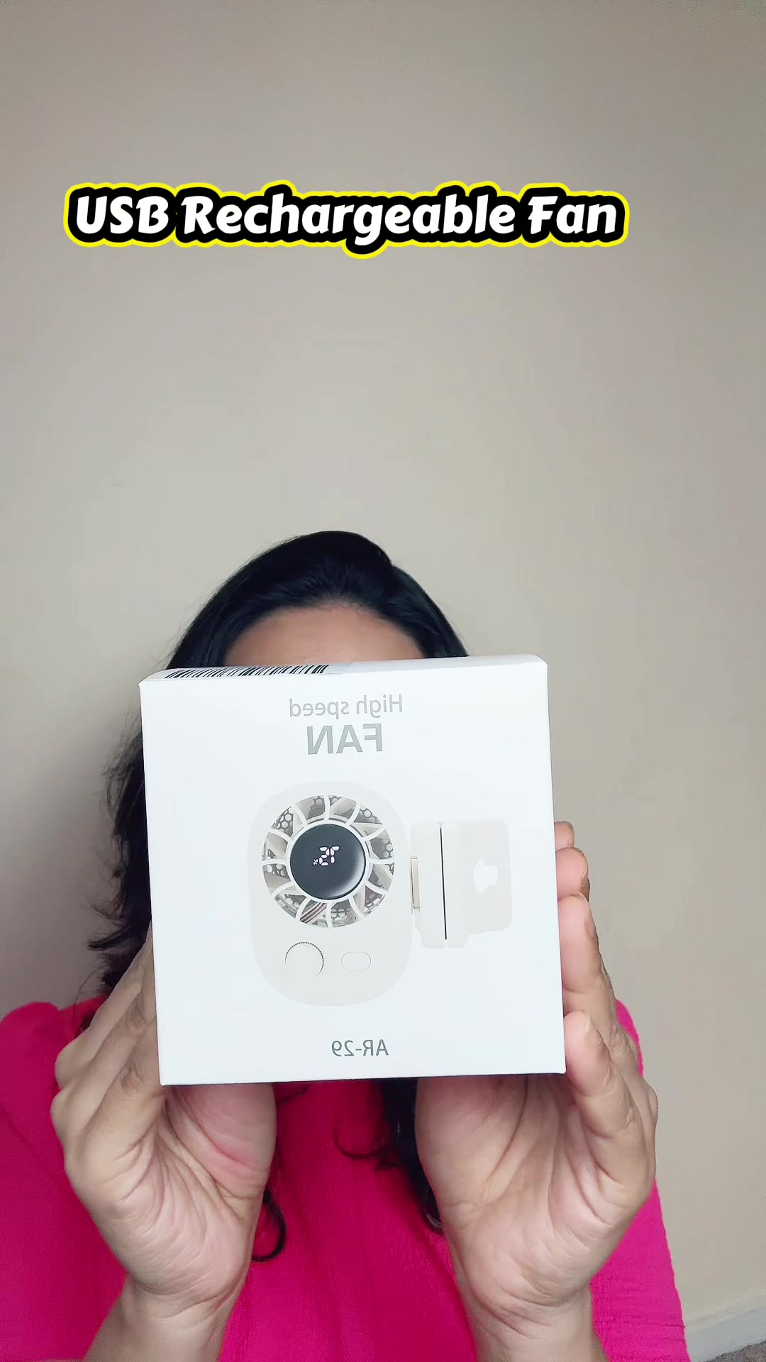 TikTok post by @manisagyawali7 for JoyTutus. Caption reads: 【Summer Survival】JOYTUTUS Car Clip-On Fan with LED....