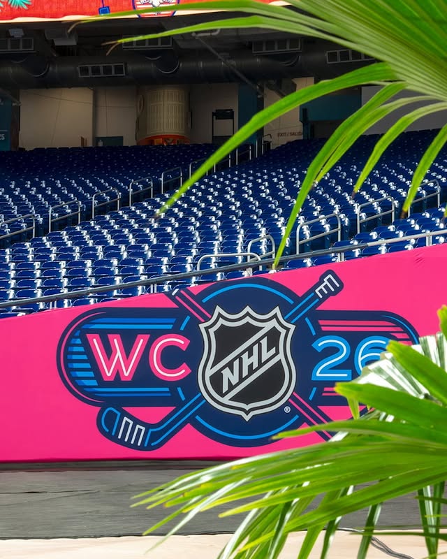 Instagram post by @nhlhistory for Discover. Caption reads: [...] outdoor hockey games ❄️ Watch the 2026....