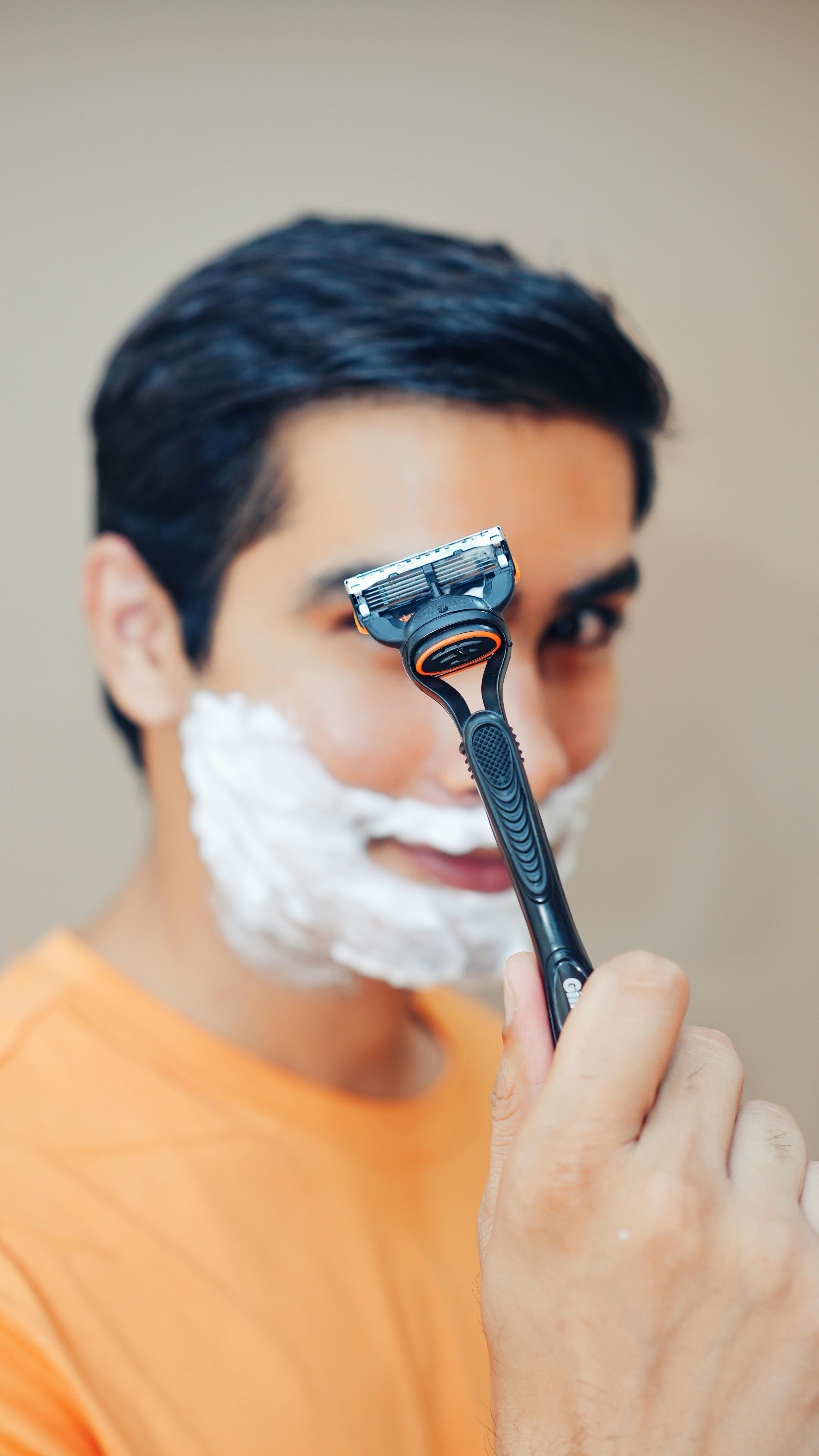 Instagram post by @kussh_25 for Gillette. Caption reads: Say goodbye to razor bumps, redness, and....